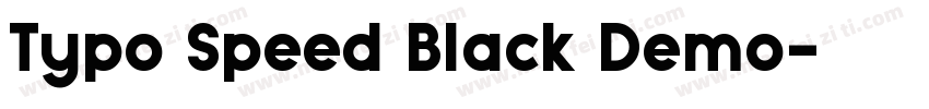 Typo Speed Black Demo字体转换